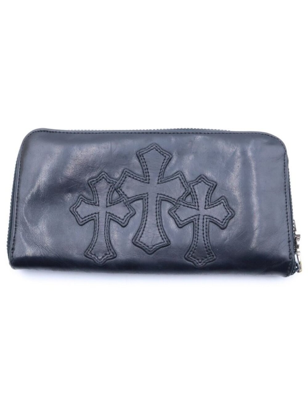 Chrome Hearts Rec Zip Round Zipleather Wallet